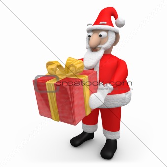 Santa Offering A Gift