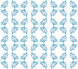 excellent floral seamless blue ornate background. vector illustration