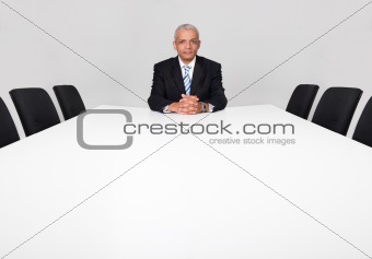 Businessman sitting alone