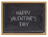 happy valentine day on blackboard