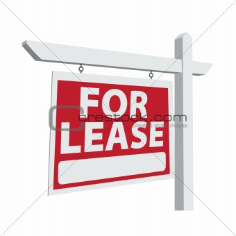 For Lease Vector Real Estate Sign Ready For Your Own Message.