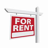 For Rent Vector Real Estate Sign Ready For Your Own Message.