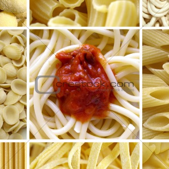 Pasta collage