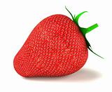 Large strawberry isolated over white