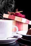 Tea, chocolate and gift 