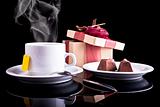 Tea, chocolate and gift 