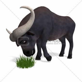 very cute and funny cartoon buffalo
