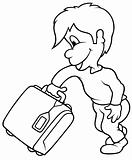 Boy and Travel Case