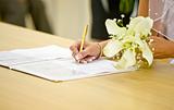 Signing The marriage certficate