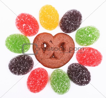 Colorful Jelly Candy as Background 