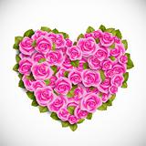 heart of pink roses