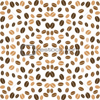 coffee background seamless with many beans