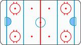 ice hockey ground with all lines on white background
