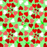 Floral colorful valentines hearts design background