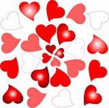 love sign romantic hearts design background
