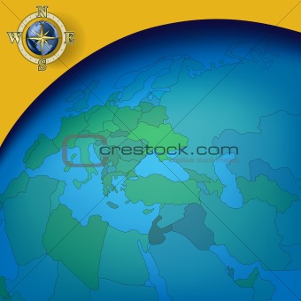 Abstract business background with earth map