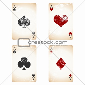 Grunge playing cards
