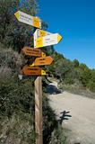 Hiking signpost