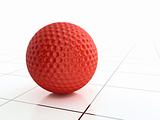 Red golf ball