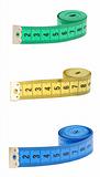 three color measuring tapes