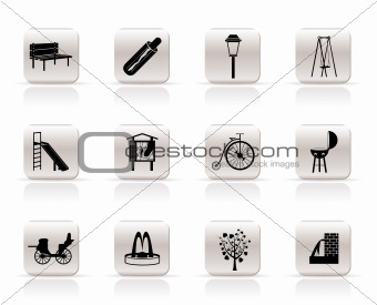 Park objects and signs icon