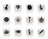 Simple Luxury party and reception icons