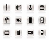 Simple Kitchen and home equipment icons