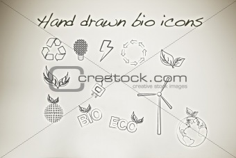 Hand drawn bio icons