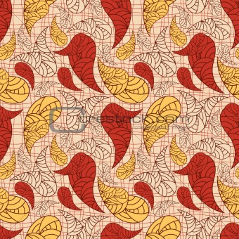 vector seamless paisley background with stripes