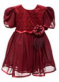 Natty crimson baby gown