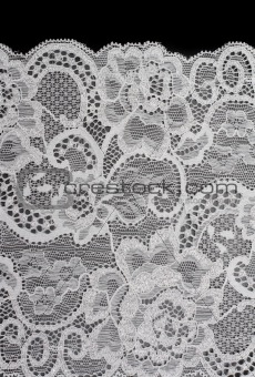 White decorative lace with pattern