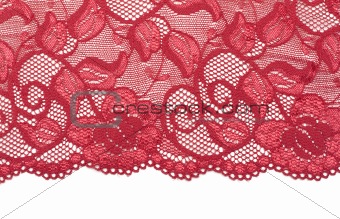 Red decorative lace
