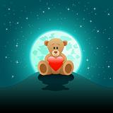 Valentine's Day card with a teddy bear