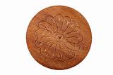 Wood carving of flower