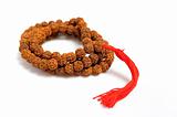 Traditional indian rosary for meditation - mala . isolated