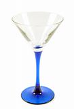 Glass for martini with blue drumstick