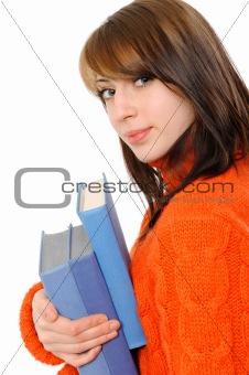 Young girl with book 