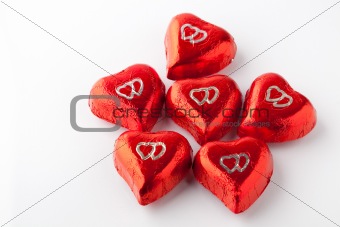 Chocolate hearts for Valentine's day