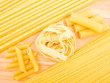 Different kinds of italian pasta 