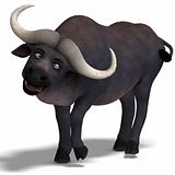 very cute and funny cartoon buffalo