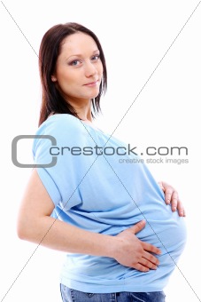 Young and beautiful pregnant woman