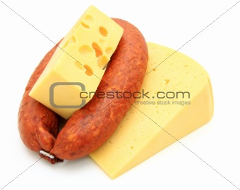 Fresh sausage with cheese 
