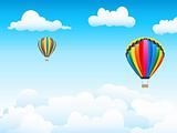 blue sky and hot-air balloon