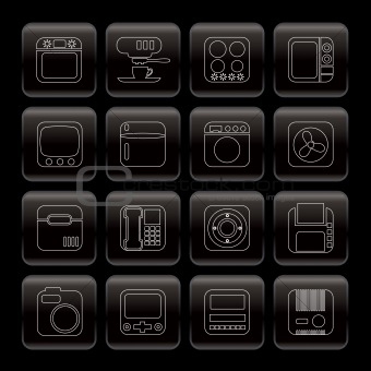 Line Home and Office, Equipment Icons