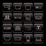 Line Hi-tech equipment icons