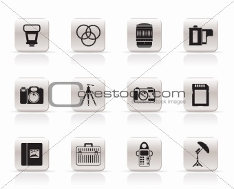 Photography equipment icons