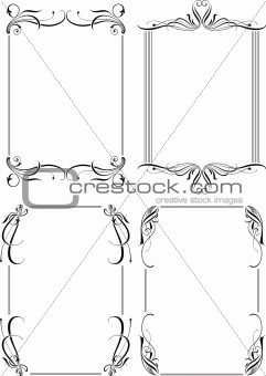 Abstract Floral Frame Set