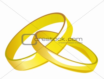 Two gold wedding rings