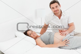Pregnant woman with her husband