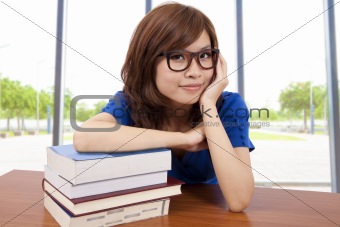 Asian girl in the classroom
